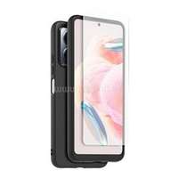 MADE FOR XIAOMI szilikon telefonvédő (ultravékony, matt + képernyővédő üveg) FEKETE (WICASETPURNOTE124GN)