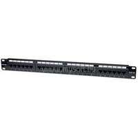 MANHATTAN Patch panel - CAT5e UTP patch panel, 24 portos, 1U, Fekete (MANHATTAN_513555)