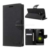 MERCURYCASE MERCURY Canvas Diary tok álló (FLIP, oldalra nyíló, asztali tartó, textil hatás) FEKETE (GP-63880)