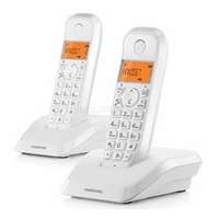 MOTOROLA S1202 DUO telefon készülék (vezeték nélküli, kijelző, 2 kézibeszélő, DECT) FEHÉR (C69000D48O2AES38)