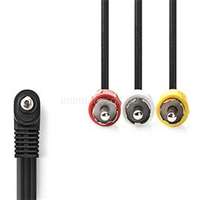NEDIS audio / video kábel, 3,5mm jack - 3x RCA, 1m, CVGL22400BK10 (CVGL22400BK10)