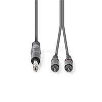 NEDIS COTH23300GY30 félprofi XLR audió kábel, 6,35mm sztereo jack dugó - 2x RCA dugó, 3m (COTH23300GY30)