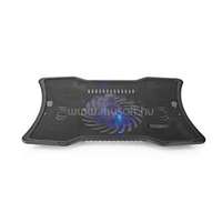 NEDIS NBCR101BK notebook hűtő, 17", 125mm ventilátor, zaj 15db, LED (NBCR101BK)