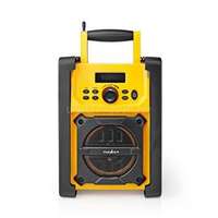 NEDIS RDFM3100YW munka rádió, FM, bluetooth, rezgéscsillapítás, 15W, 20 FM állomás, 3,5 mm audióbemenet (RDFM3100YW)