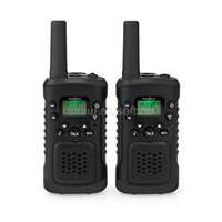 NEDIS WLTK0610BK Walkie-Talkie készlet, 2 kézibeszélő 6 km-ig, 8 csatorna, 38 alcsatorna, 61 DCS kód, PTT/ VOX, LED lámp (WLTK0610BK)