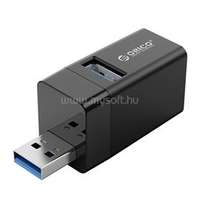 ORICO USB3.0 Hub - MINI-U32-BK/8/ (2 port, Bemenet: USB-A, Kimenet: 2xUSB-A, fekete) (ORICO-MINI-U32-BK-BP)