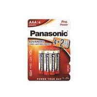 PANASONIC LR03PPG/6BP 4+2F 1,5V AAA/mikro tartós alkáli elem 6 db/csomag (LR03PPG-6BP4-2-PAN)