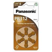 PANASONIC PR-312(41)/6LB PR312 cink-levegő hallókészülék elem 6 db/csomag (PR312-6LB)