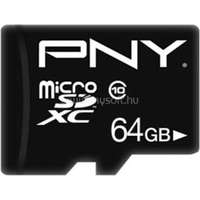 PNY PERFORMANCE PLUS 64GB microSDXC CLASS 10 + SD ADAPTER (P-SDU64G10PPL-GE)