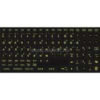 PRC zöld betű fekete alapon magyar billentyűzet matrica (KBMATRICAHUG)