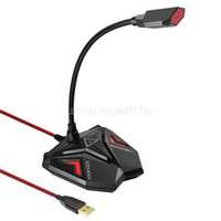 PROMATE STREAMER USB mikrofon (Plug & Play, flexibilis, 3,5mm port, piros) (STREAMER.MAROON)