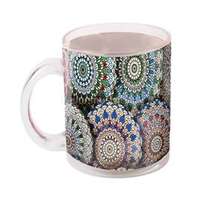 QX IMPEX KFT IRIS üveg bögre mandala minta minta 9,7cm (QX_IMPEX_KFT_102029)