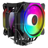 RAMPAGE OCTAGON C60 CPU hűtő (max dB, 96,84 m3/h, 4 pin csatlakozó, 2x12cm, A-RGB, LED) (RAMPAGE_38975)