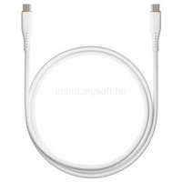 S-LINK kábel - SW-C135 (3A, 60W, Gyorstöltés, Type-C to Type-C, adat+töltőkábel, 2m, fehér) (S-LINK_37540)