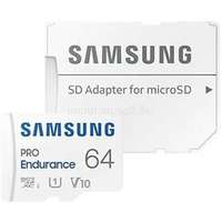 SAMSUNG Memóriakártya Micro SDXC 64GB PRO Endurance, Class10, R100/W30 + SD adapter (MB-MJ64KA/EU)