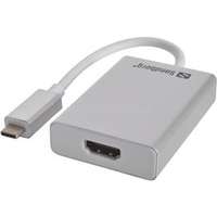 SANDBERG Kábel Átalakító - USB-C to HDMI Link (ezüst; USB-C bemenet; HDMI (anya) kimenet; 2048x1152@32bit) (SANDBERG_136-12)