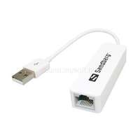 SANDBERG Kábel Átalakító - USB to Network Converter (fehér; USB bemenet - RJ45 kimenet; 10/100Mbps) (SANDBERG_133-78)