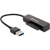 SANDBERG Kábel Átalakító - USB3.0 to SATA Link (fekete; USB bemenet - SATA 2,5" kimenet; max.5 Gbit/sec) (SANDBERG_133-87)