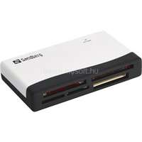 SANDBERG Multi Card Reader kártyaolvasó (fehér-fekete; USB; SD;SDHC;SDXC;XD;MS;CF) (SANDBERG_133-46)