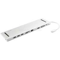 SANDBERG Notebook Dokkoló - USB-C 10-in-1 Docking Station (USB-C, HDMI/VGA, 3x USB3.0, 1x RJ-45, Audio, kártyaolvasó) (SANDBERG_136-31)