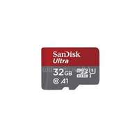SANDISK MICROSD ULTRA KÁRTYA 32GB, 120MB/s, A1, Class10 UHS-I (SANDISK_186500)