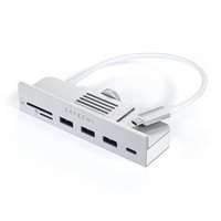 SATECHI USB-C Clamp Hub iMac 24inch (2021) / (1x USB-C up to 5 Gbps,3x USB-A 3.0 up to 5 Gbps, inc. Apple S.Drive Micro/SD) - Silver (ST-UCICHS)