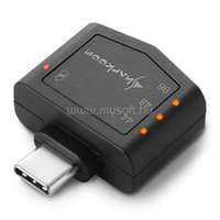 SHARKOON külső hangkártya - Mobile DAC PD (PC/PS4; USB-C - 3,5 mm Jack, 16-250 Ohm, 100mW, 100dB, fekete) (4044951028283)
