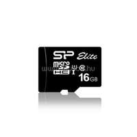 SILICON POWER MicroSD kártya - 16GB microSDHC Elite UHS-1 + adapter (SP016GBSTHBU1V10SP)