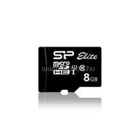 SILICON POWER MicroSD kártya - 8GB microSDHC Elite UHS-1 U1 + adapter (SP008GBSTHBU1V10SP)