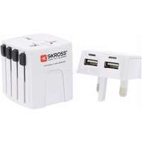 SKROSS MUVUSB-2-4-A 2xUSB töltő bemenettel világutazó adapter (MUVUSB-2-4-A)
