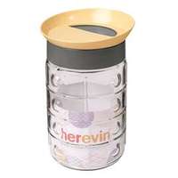 SOLMAZER IRIS Sand üveg fűszertartó domború mintával 1.350ml, fekete-homok színű 148002-582 (148002-582)