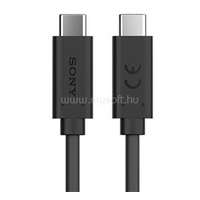 SONY adatkábel (Type-C - Type-C, 100W, gyorstöltő, 100cm) FEKETE (SONY_UCB24)
