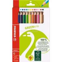STABILO GreenTrio vastag 12db-os vegyes színű színes ceruza (STABILO_6203/12)