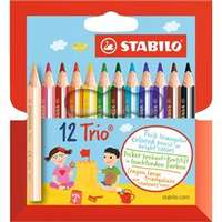 STABILO Trio vastag rövid 12db-os vegyes színű színes ceruza (STABILO_205/12-01)