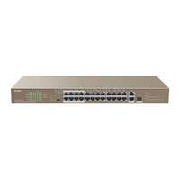 TENDA Switch PoE - TEF1126P-24-250W V2.0 (24x100Mbps; 2x1Gpbs; 1xSFP Combo; 24 af/at PoE+ port; 250W) (TENDA_TEF1126P-24-250WV2.0)