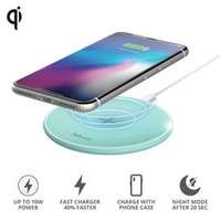 TRUST Gyors vezeték nélküli töltő 23865, Qylo Fast Wireless Charging Pad 7.5/10W - turquoise (TRUST_23865)