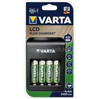 VARTA LCD Plug Charger/4db AA 2100mAh akku/akku töltő (57687101441)