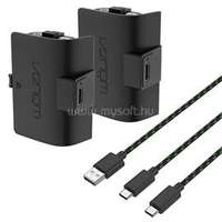 VENOM VS2883 Xbox Series S & X fekete magas kapacítású (1100mAh) akkucsomag (2 db) + 3 méter töltőkábel (VS2883)