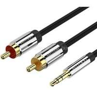 VENTION 3.5mm jack/M -> 2*RCA/M audio, aranyozott, fémházas 1,5m kábel (BCFBG)