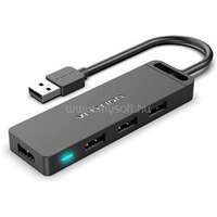 VENTION 4-Portos USB 2.0 Hub táppal 0,15m (fekete) (CHMBB)