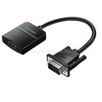 VENTION VGA -> HDMI/ Micro USB-B/F /3.5mm/F, 0,15m, konverter (fekete) (ACNBB)