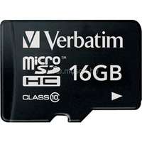 VERBATIM MICRO SDHC CARD 16GB CLASS10 READ 10MB/S WRITE 10MB/S (VERBATIM_44010)