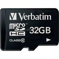 VERBATIM MICRO SDHC CARD 32GB CLASS10 READ 10MB/S WRITE 10MB/S (VERBATIM_44013)