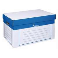 VICTORIA Archiválókonténer, 320x460x270 mm, karton, kék-fehér (24780)