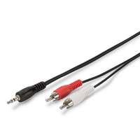 Assmann Assmann Stereo Audio adapter cable M/M 3.5mm - 2x RCA 2,5m Black