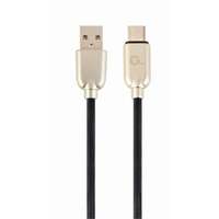 Gembird Gembird CC-USB2R-AMCM-1M Premium rubber Type-C USB charging and data cable 1m Black