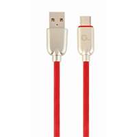 Gembird Gembird CC-USB2R-AMCM-2M-R Premium rubber Type-C USB charging and data cable 2 m Red