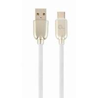 Gembird Gembird CC-USB2R-AMCM-2M-W Premium rubber Type-C USB charging and data cable 2 m White
