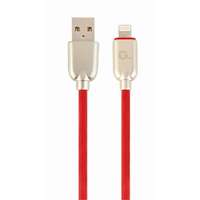 Gembird Gembird CC-USB2R-AMLM-1M-R Premium rubber 8-pin charging and data cable 1 m red