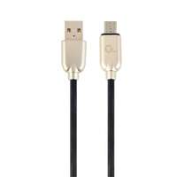 Gembird Gembird CC-USB2R-AMmBM-1M microUSB Premium rubber charging and data cable 1m Black